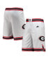 Men's White Georgia Bulldogs Retro Replica Performance Basketball Shorts