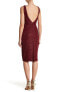 Фото #3 товара Marina 156360 Women's Glitter Sheath Dress Sleeveless Burgundy Sz. 10