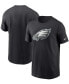 Men's Black Philadelphia Eagles Primary Logo T-shirt Черный, M - фото #1