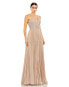 Фото #2 товара Women's Ieena Shimmer Pleated V-Neck Open Back Gown