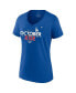 ფოტო #3 პროდუქტის Women's Royal Los Angeles Dodgers 2022 Postseason Locker Room V-Neck T-shirt