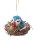 Фото #2 товара Kurt Adler 4In Cardinal & Jay In Nest Ornaments (2 Assorted) Multicolor
