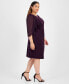 ფოტო #4 პროდუქტის Plus Size Chiffon-Sleeve Sheath Dress