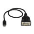 Фото #3 товара USB C to Serial Adapter Cable 16" (40cm) - USB Type C to RS232 (DB9) Converter Cable - USB-C Serial Cable for PLCs - Scanners - Printers - Male/Male - Windows/Mac/Linux - Black - 0.4 m - USB C - DB-9 - Male - Male