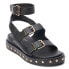 Matisse Nina Studded Ankle Strap Womens Black Casual Sandals NINA-001