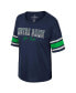 ფოტო #3 პროდუქტის Women's Navy Notre Dame Fighting Irish I'm Gliding Here Rhinestone T-shirt