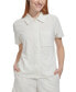 ფოტო #3 პროდუქტის Women's Basket-Weave-Textured Shirt