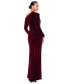 ფოტო #2 პროდუქტის Women's Off-The-Shoulder Velvet Dress