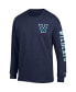 Фото #3 товара Men's Navy Villanova Wildcats Team Stack Long Sleeve T-shirt