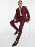 Фото #11 товара ASOS DESIGN skinny suit trousers in burgundy