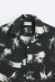 ABSTRACT PRINT STRETCH SHIRT