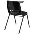 Фото #2 товара Black Padded Ergonomic Shell Chair With Left Handed Flip-Up Tablet Arm