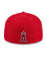 ფოტო #2 პროდუქტის Men's Red Los Angeles Angels Game Day Overlap 59FIFTY Fitted Hat