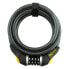 OnGuard Doberman Combo Cable Lock: 6' x 12mm, Gray/Black/Yellow