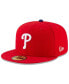 Фото #3 товара Men's Red Philadelphia Phillies National Baseball Hall of Fame 59FIFTY Fitted Hat