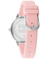 ფოტო #3 პროდუქტის Women's Pink Silicone Strap Watch 38mm