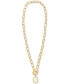 14k Gold-Plated Stone 18" Pendant Necklace