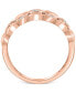 ფოტო #4 პროდუქტის EFFY® Diamond Bezel Openwork Ring (1/4 ct. t.w.) in 14k Rose Gold