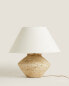 Large table lamp with earthenware base