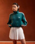 Фото #1 товара adidas Originals loose Satin track top in green