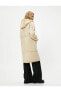 Пальто Koton Faux Fur Detail Hooded Coat