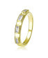 ფოტო #1 პროდუქტის RA 14K Gold Plated Baguette Cubic Zirconia Band Ring
