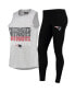 Women's Heathered Gray, Black New England Patriots Profound Tank Top and Leggings Sleep Set