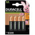 Фото #1 товара Аккумуляторные батарейки DURACELL DURDLLR6P4B AA 1,2 V (4 штук)