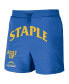 Фото #3 товара Men's NFL X Staple Blue Los Angeles Chargers New Age Throwback Vintage-Like Wash Fleece Short