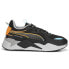 Фото #1 товара Puma RsX 3D Lace Up Mens Black, Blue, Orange Sneakers Casual Shoes 39002501