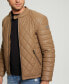 ფოტო #1 პროდუქტის Men's Stretch Faux Leather Jacket
