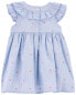 Baby Heart Print Flutter Babydoll Dress 3M