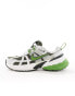 Nike V2K trainers in white and green