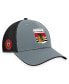 Фото #1 товара Men's Gray, Black Chicago Blackhawks Authentic Pro Home Ice Trucker Adjustable Hat