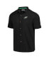 Фото #2 товара Men's Black Philadelphia Eagles Tidal Kickoff Camp Button-Up Shirt