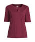 Women's Cotton Polyester Modern Half Sleeve Splitneck