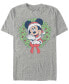 Фото #1 товара Men's Mickey Classic Mickey Christmas Wreath Short Sleeves T-shirt