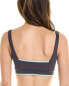 Ivl Collective Contrast Square Neck Bra Women's Grey 2