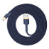 Фото #3 товара Wytrzymały nylonowy kabel przewód USB Iphone Lightning QC3.0 1.5A 2M niebieski