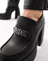 Фото #2 товара ASOS DESIGN chunky heeled loafer in black