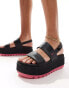 Фото #1 товара Reef Vista Hi sandals in black and pink exclusive to ASOS