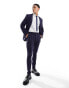 ASOS DESIGN skinny suit trouser in navy tonal check