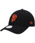 Фото #1 товара Women's Black San Francisco Giants Team Logo Core Classic 9Twenty Adjustable Hat