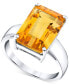 ფოტო #1 პროდუქტის Citrine Statement Ring (7-1/4 ct. t.w.) in Sterling Silver