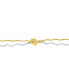 ფოტო #2 პროდუქტის Silver-Plated and 18K Gold-Plated Zigzag Double Strand Chain Necklace