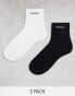 Фото #1 товара Dickies new carlyss socks 2 pack in black white multipack