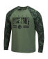 Фото #3 товара Men's Olive and Camo Boise State Broncos OHT Military-Inspired Appreciation Raglan Long Sleeve T-shirt
