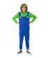 ფოტო #1 პროდუქტის Little and Big Boys Luigi Zip Up Onesie Outfit