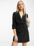 Miss Selfridge blazer dress with ruched detail in black