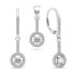 Luxury silver set of pendant and earrings SET199W